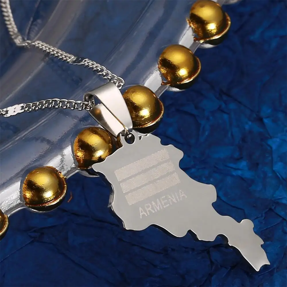 Ожерелье из нержавеющей стали с изображением карты круглая цепочка ювелирные