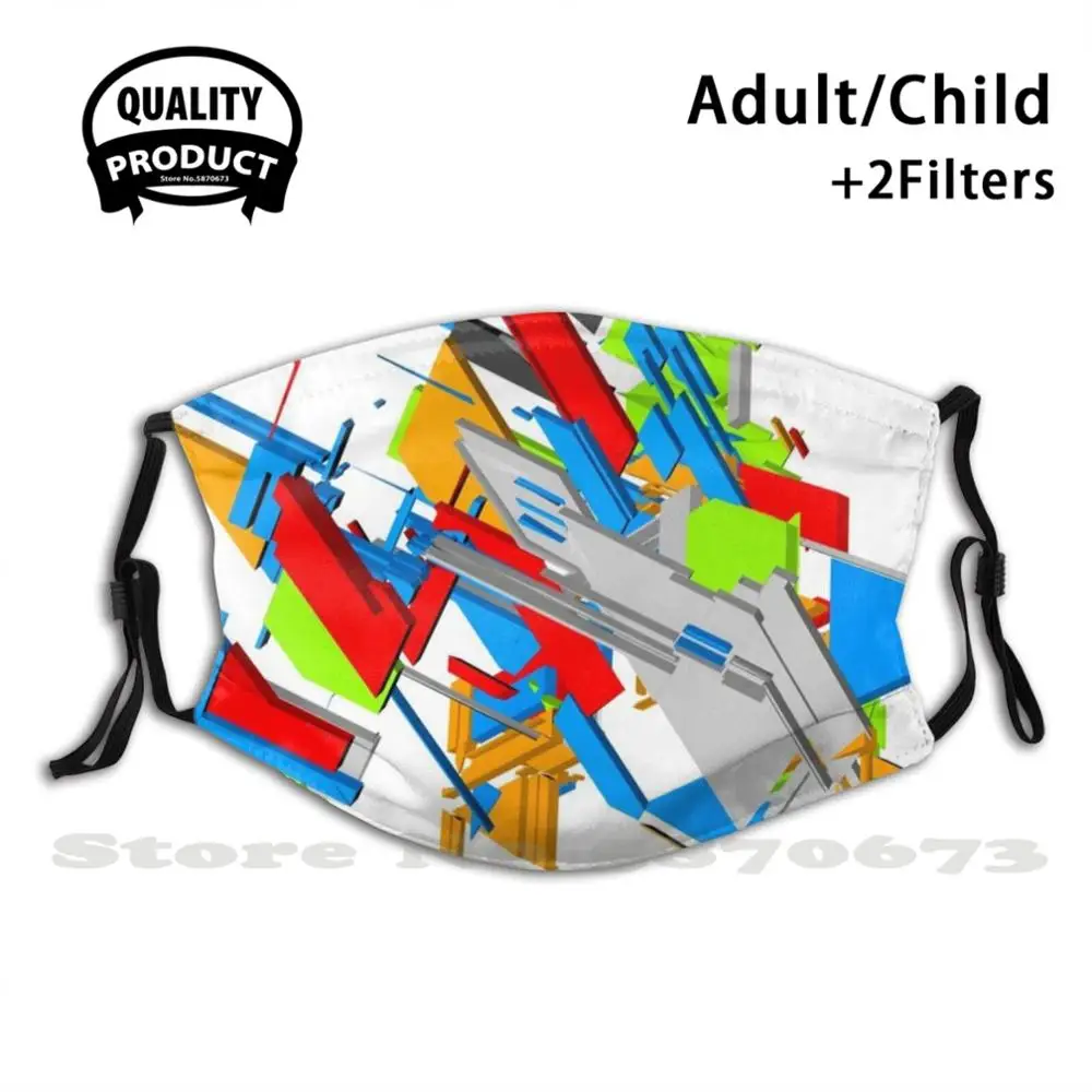 Комикс с цветными блестками. Дышащая Маска для рта фильтром комикс