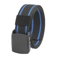 mens womens plain color nylon canvas outdoor training belt plastic buckle pd002
