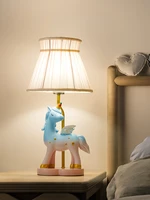 desk lamp bedside lamp bedroom girl romantic warm princess girl unicorn pegasus wedding decoration lamp