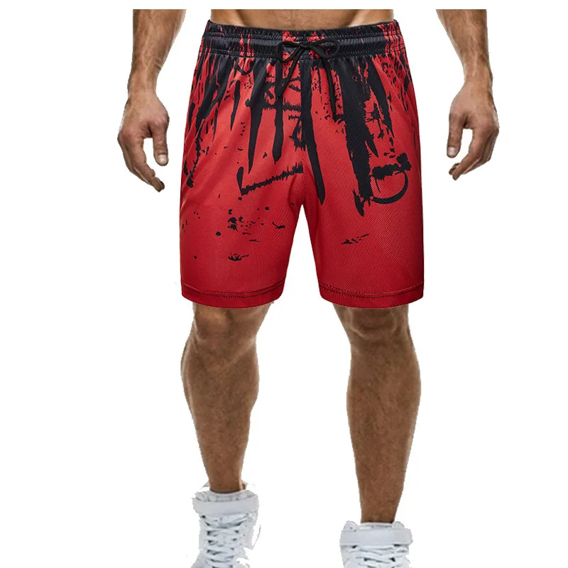

2022 Men Casual Shorts Fashion Printed Joggers Short Sweatpants 2021 Summer Drawstring Hip Hop Slim Workout Shorts Plus Size