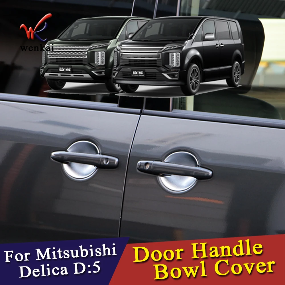 

ABS Chrome Door Bowl Handle Cover For Mitsubishi Delica D5 2020 2021