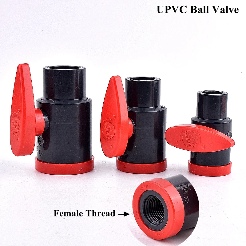 

1/2“/3/4"/1” Female Thread To 20~32mm UPVC Pipe Ball Valve Garden Irrigation Water Pipe Connector Fittings Fish Tank Tube Joint