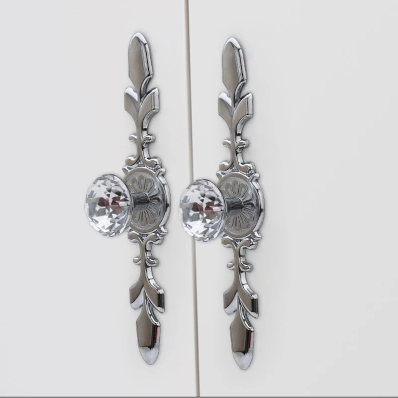 

Luxury Diamond Crystal Handles Home Cabinet Handle Shoebox Closet Dresser Handles Knobs Wardrobe Pulls Puller Drawer Shoebox