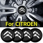 4 шт., 56 мм наклейки на автомобильные колеса, Центральная крышка, наклейка с эмблемой для Citroen C4 C3 C5 C1 C2 Berlingo C-Elysee