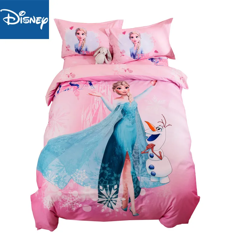 Disney twin size frozen bedding set for girls bed decor duvet covers queen bedspread fitted sheet 3-5pcs free shipping pink | Дом и сад