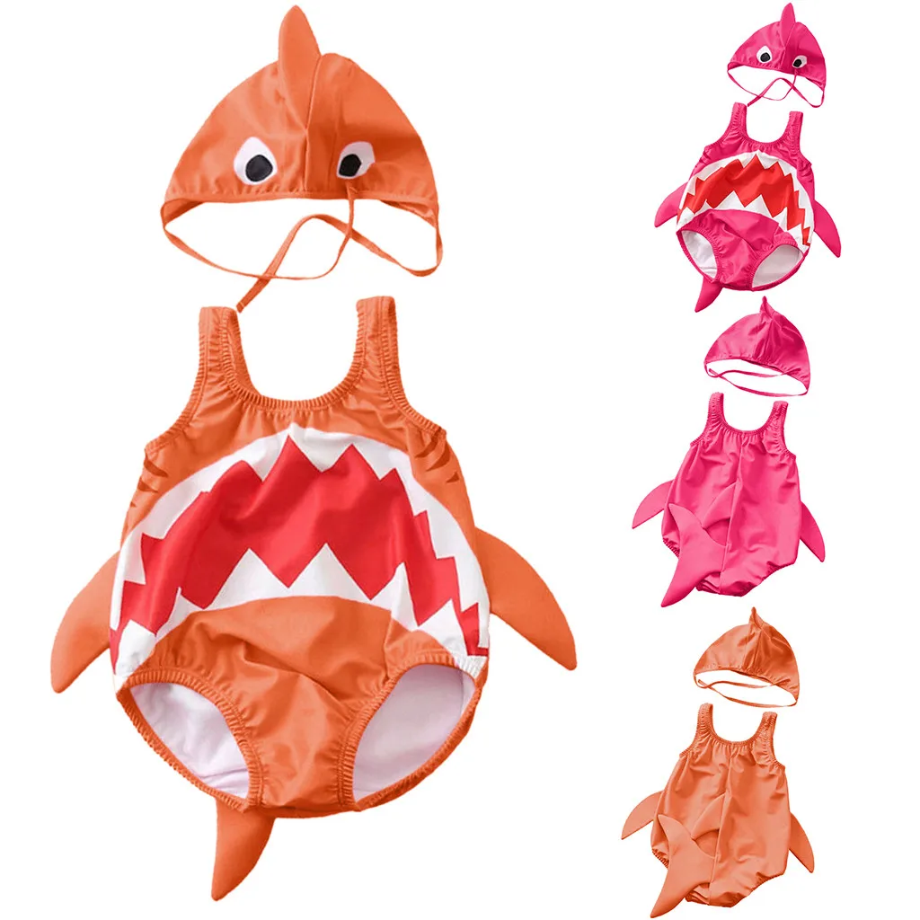 Детский цельный купальник для девочек купальный костюм с мультяшным рисунком +