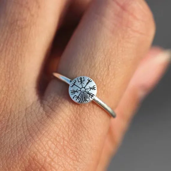 

Stainless Steel Odin Norse Viking Amulet Rune Men Ring Fashion Words Retro Rings Jewelry Couple Valentine's days Wedding Gift