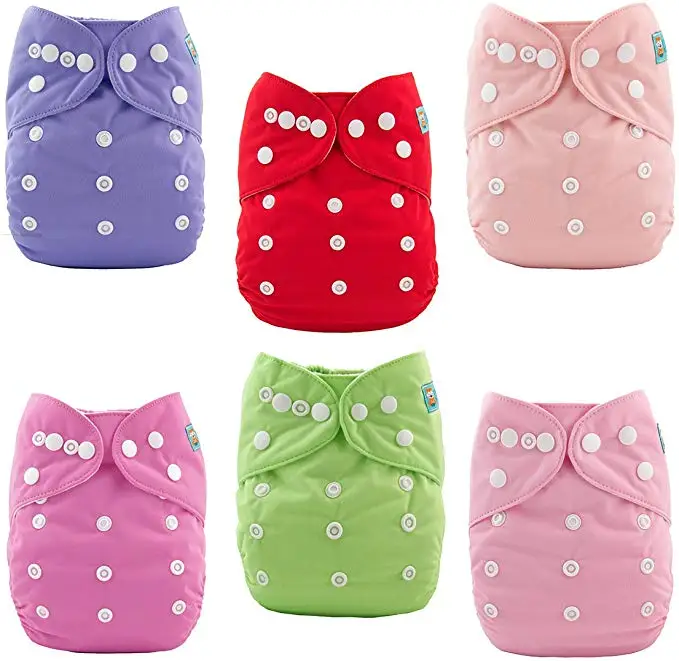 Регулируемые Моющиеся Многоразовые детские тканевые подгузники для маленьких
