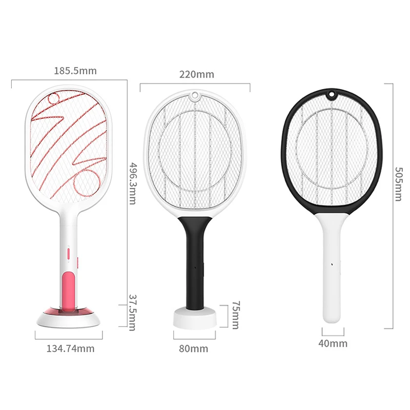 

Hot Sale 3000V Electric Insect Racket Swatter Zapper USB 1200mAh Rechargeable Mosquito Swatter Kill Fly Bug Zapper Killer trap