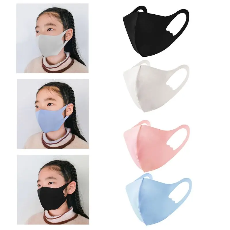

Ready stock 3Pcs Kids I Silk Cotton Protective Mouth Mask Dustproof Washable Reusable -Splash Air Pollution Fa Cover