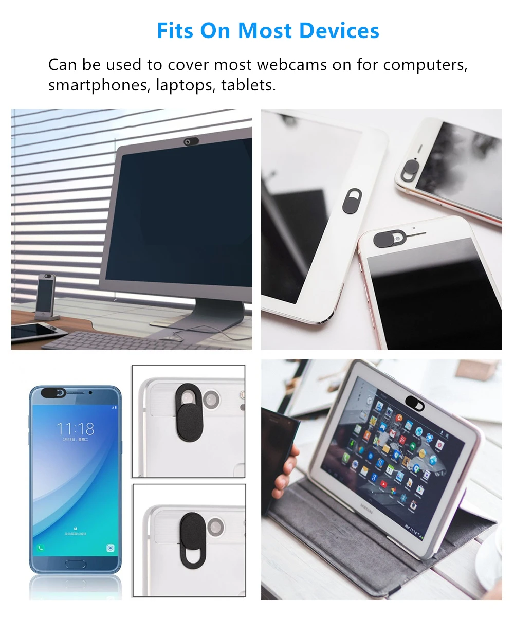

Best Sale Plastic WebCam Shutter Cover Web Camera Secure Protect Privacy for Desktop Laptop Phone cameras protection