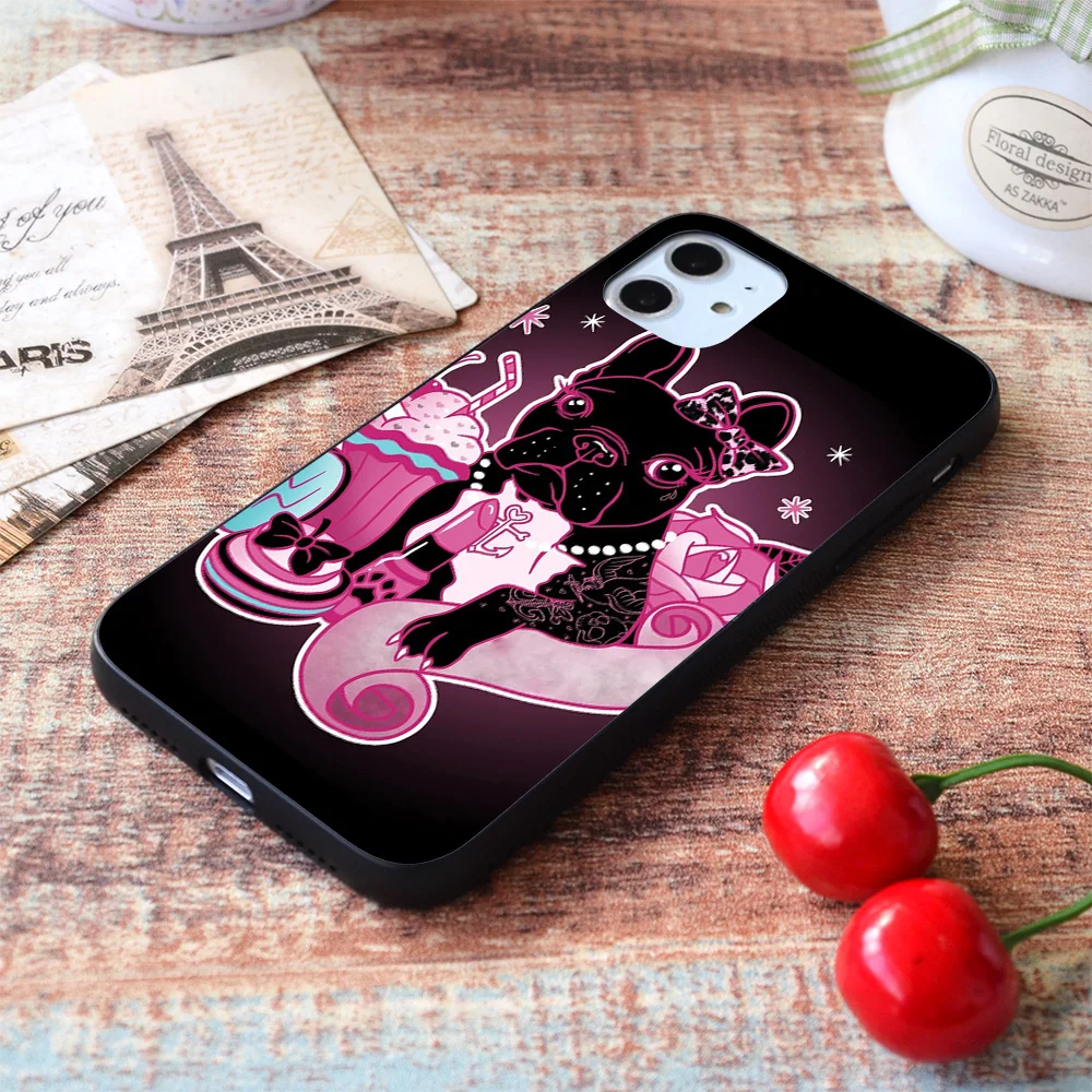 

For iPhone Frenchie Soft TPU Border Apple iPhone Case