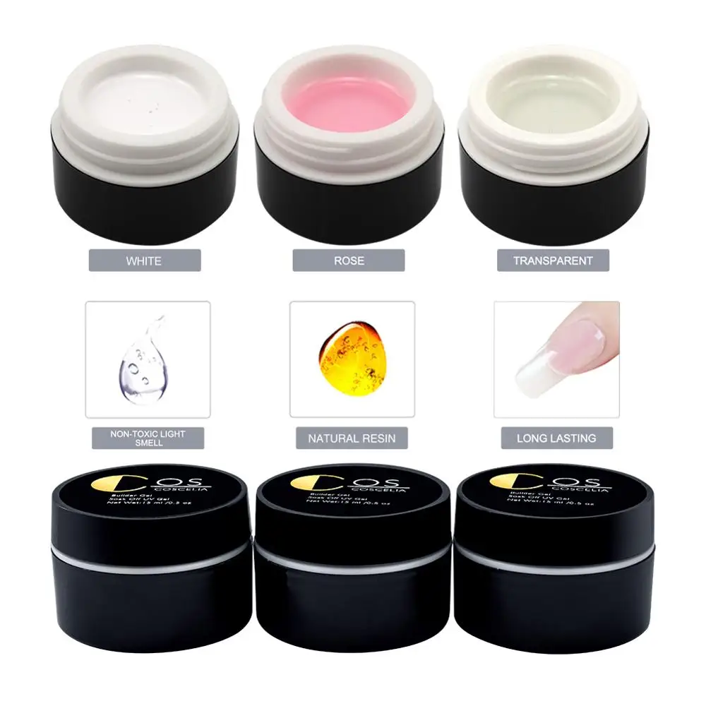 COSCELIA 3 шт./компл. удлинитель железный гвоздь гели Цвет Краски УФ Гель лак для