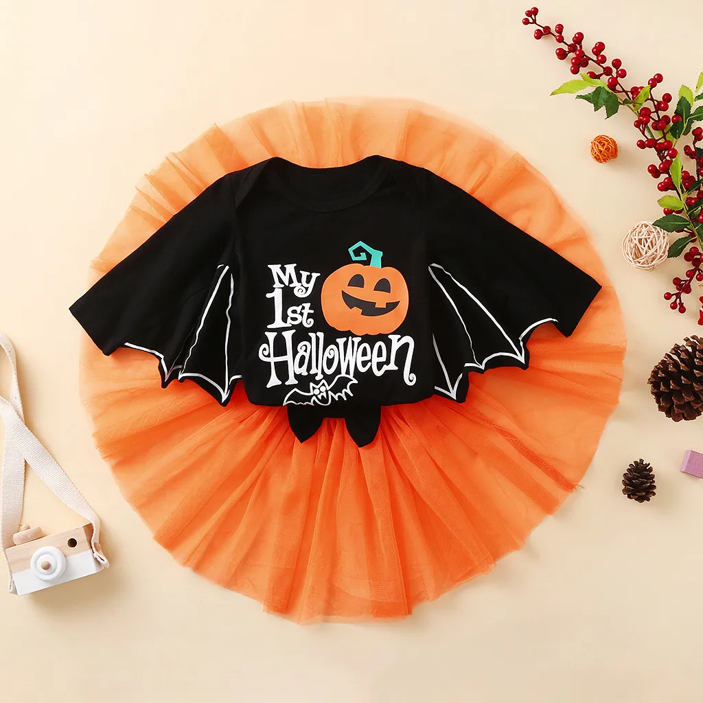 

Halloween Costume For Baby Girls Clothes Set Disfraz Halloween Bebe Romper Tutu Skirts Cute Infant Girl Clothing Toddler Clothes