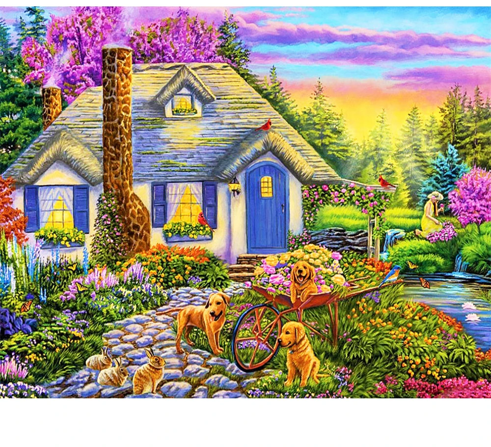 

CraftArtGo картина по номерам пейзаж рисунок на холсте Ручная роспись подарок алмазов картина по номерам водопад комплекты, украшение для дома