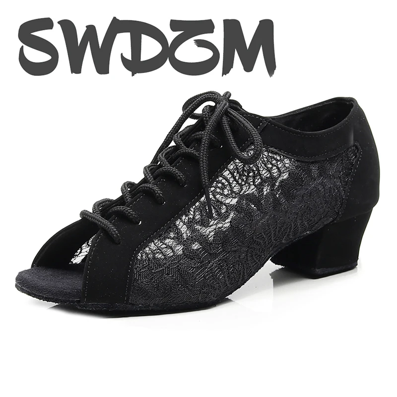SWDZM Женская танцевальная обувь для латинских танцев вечерние танцевальные туфли