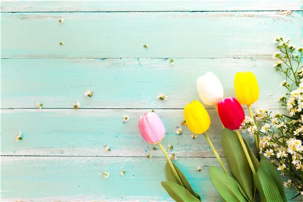 

SHENGYONGBAO Vinyl Custom Photography Backdrops Prop Flower and Wood Planks theme Photo Studio Background M191110-15