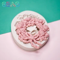 silicone molds rose garland cake decorating mold party cake decoration mold creativity colorful soft dessert making tool baking