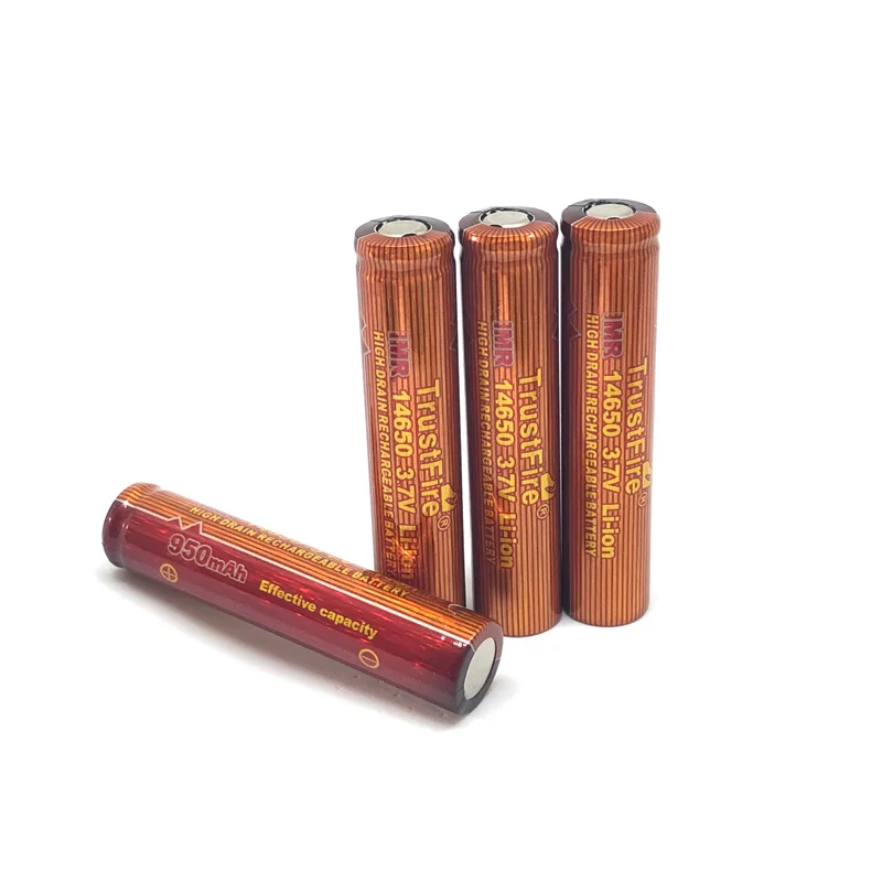 

TrustFire IMR 14650 3.7V 950mah Li-ion High Drain Rechargable Battery Lithium Batteries For electronic cigarettes