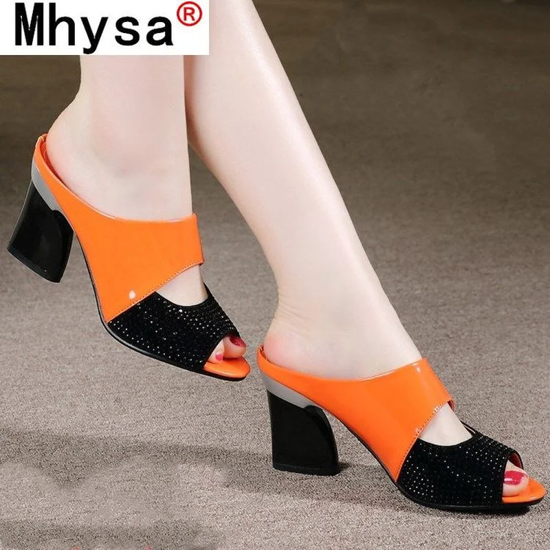 

2021 New Style Women's Fashion Sweet Open Toe High Heel Sandals Women's Classic Leather Summer Sandals Casual High Heel Sandals