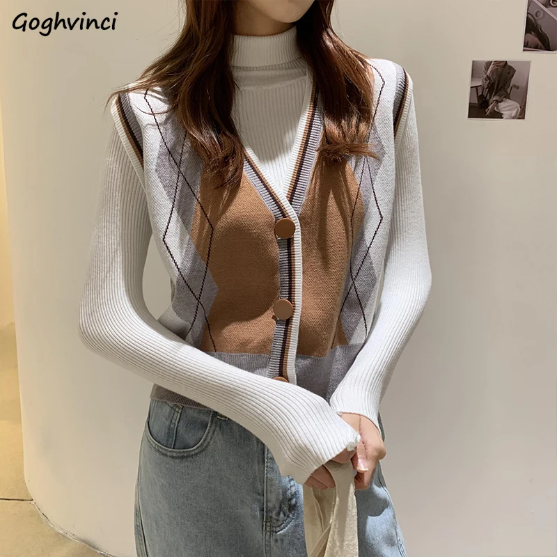 

Свитер-жилет женский, однобортный, с V-образным вырезом