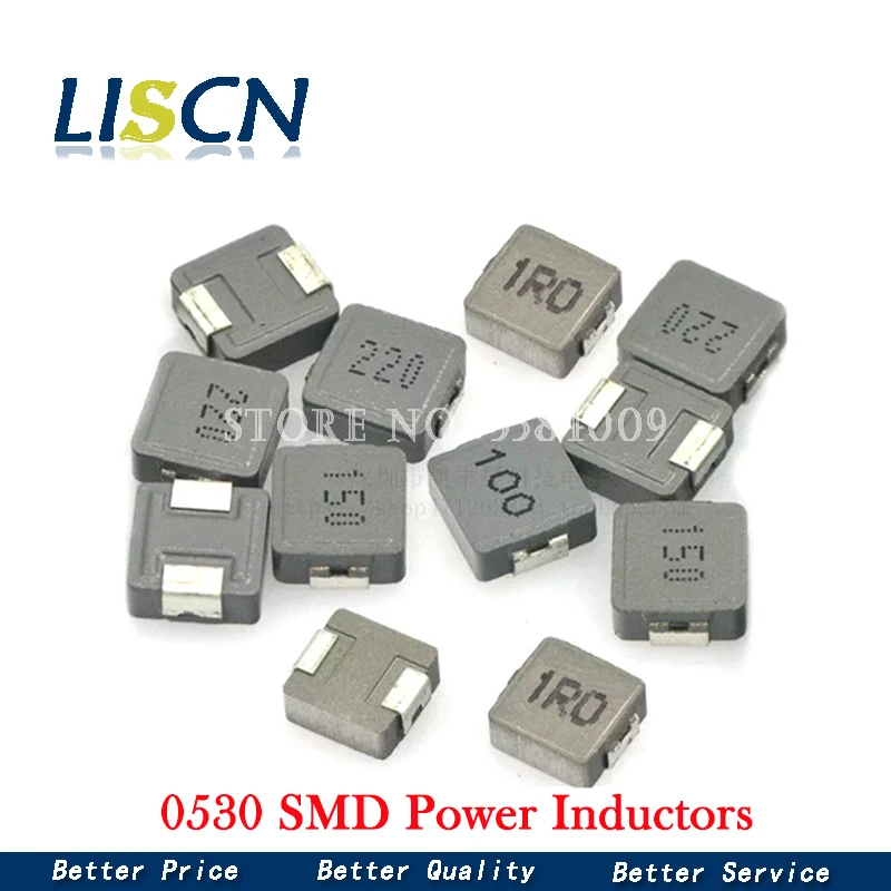 10 шт 0530 SMD Силовые индукторы 1UH 2.2UH 3.3UH 4.7UH 6.8UH 10UH чип индуктор 5*5*3 1R0 2R2 3R3 4R7 6R8 100