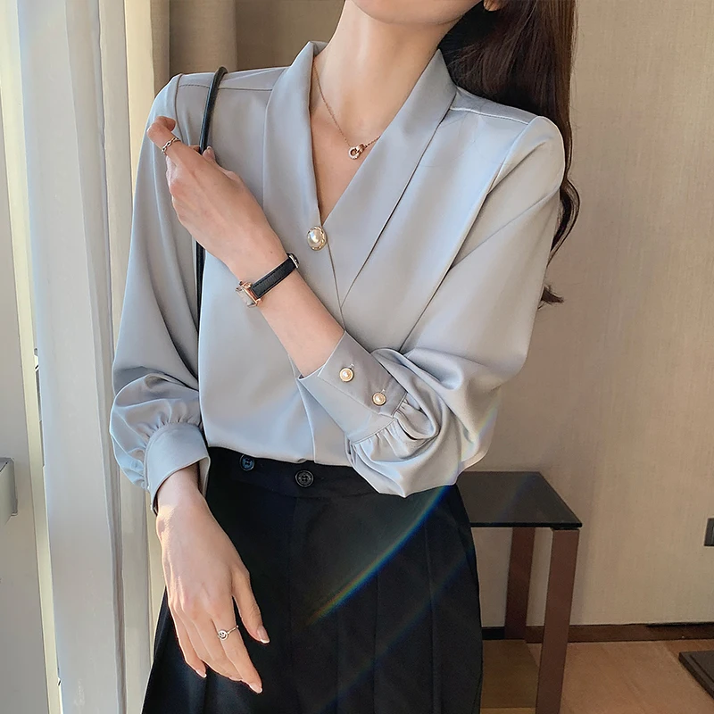 

Spring chiffon women tops fashion casual clothing chiffon shirt elegant female new 2021 long sleeve chiffon blouse