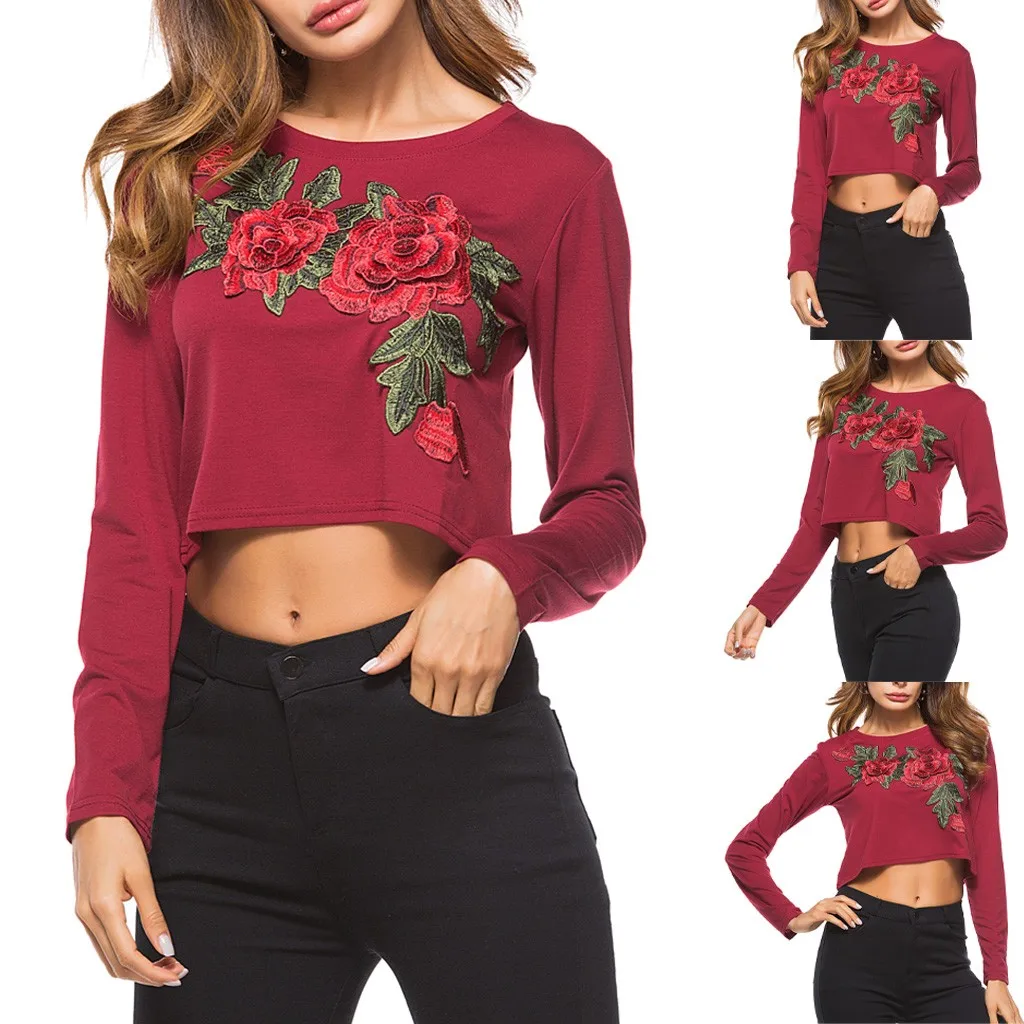 Сетчатый топ с принтом розы женский короткий прозрачный Повседневный длинным