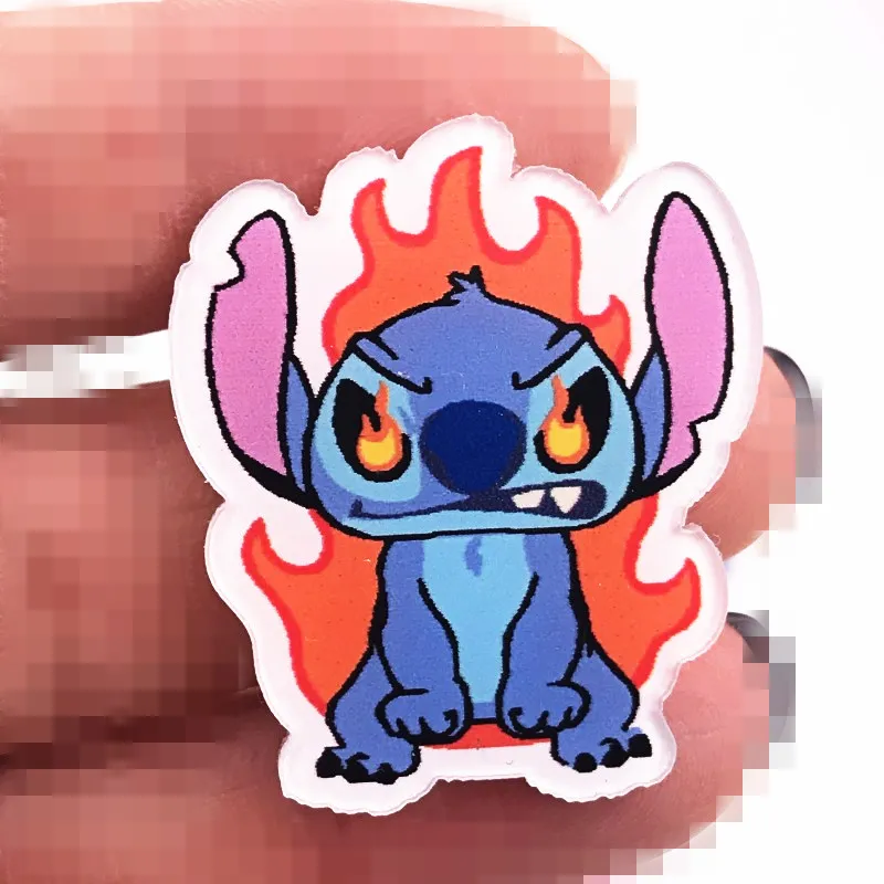 1 шт. аниме Angry Lilo& Stitch Броши для женщин Акриловые нагрудные булавки джинсовые куртки воротник значки рюкзак со значком модный подарок