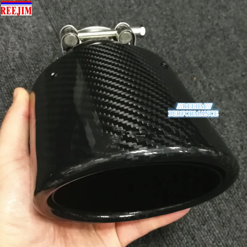 Овальный Наклонный Akrapovic выхлопной наконечник из углеродного волокна выхлопной наконечник punta de escape ponta de escape автомобильный Стайлинг