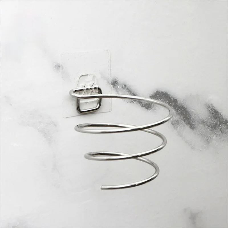 

Stainless steel hair dryer rack thickened no-hole air dryer rack wall hanging hair salon dormitory toilet bathroom hanging rack