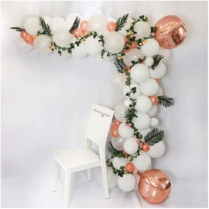 117 шт. белый латексный шар арочный комплект конфетти из розового золота баллон