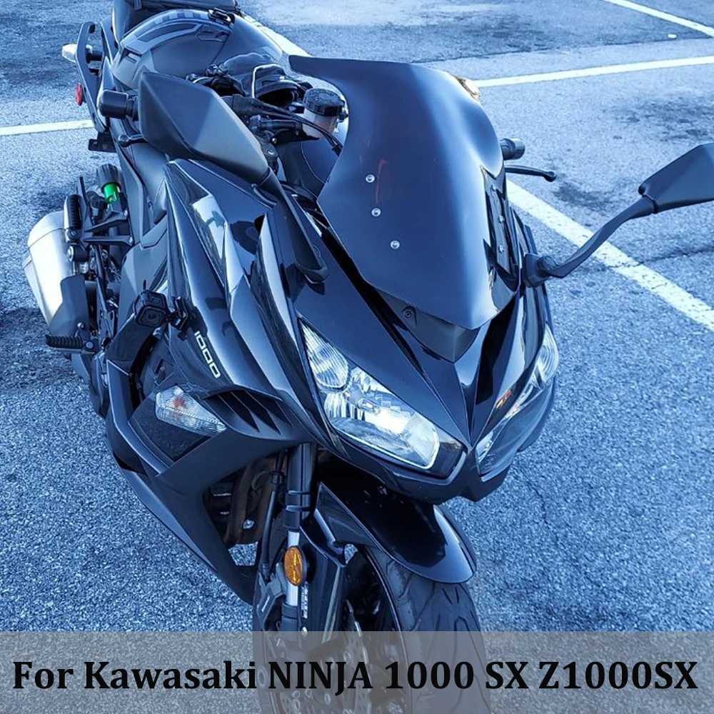 

Z1000SX Windscreen Windshield Wind Deflector for Kawasaki NINJA 1000 SX Z1000-SX 2010 11 2012 2013 2014 2015 2016 Double Bubble