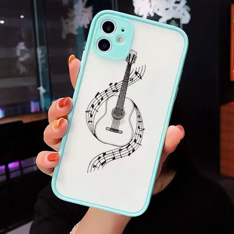 

violin comics art music Phone Case Matte Transparent for iPhone 7 8 11 12 s mini pro X XS XR MAX Plus cover funda