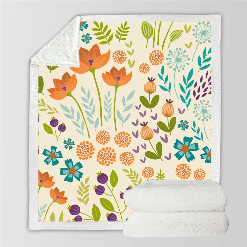 3d цифровая печать подсолнечника серии двойные толстые Одеяло 130*150 см 150*200 для