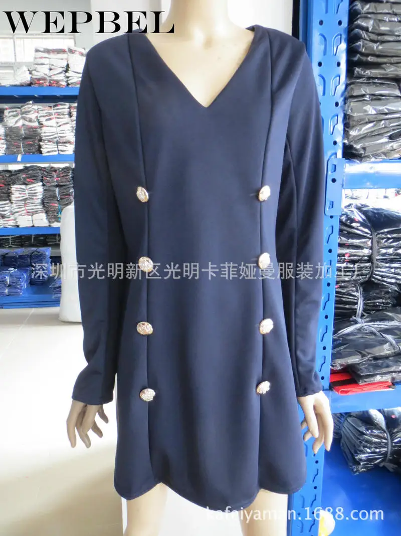 

WEPBEL Women Long Sleeve Bodycon Bandage Office Party Autumn Cocktail Short Mini Dress