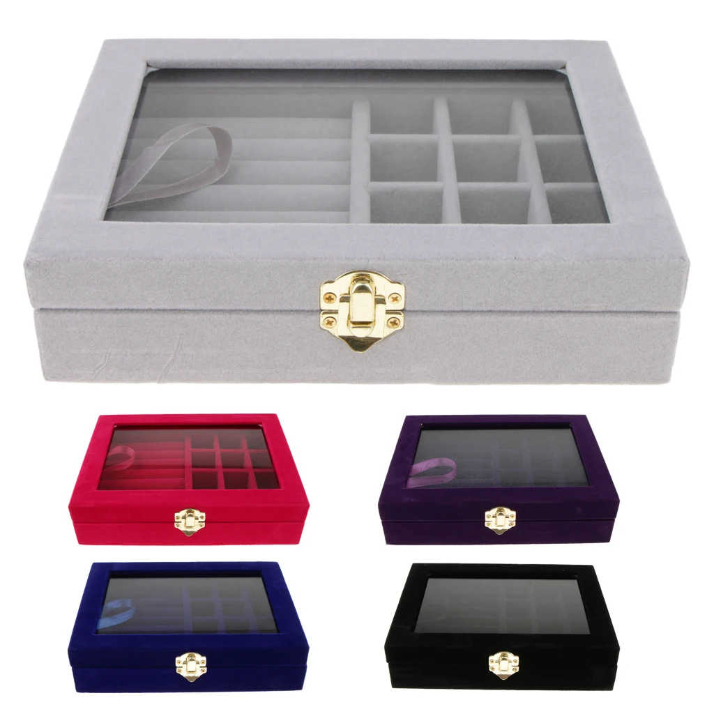 12 Сетки Модный Портативный чехол для хранения ювелирных изделий коробка и 6