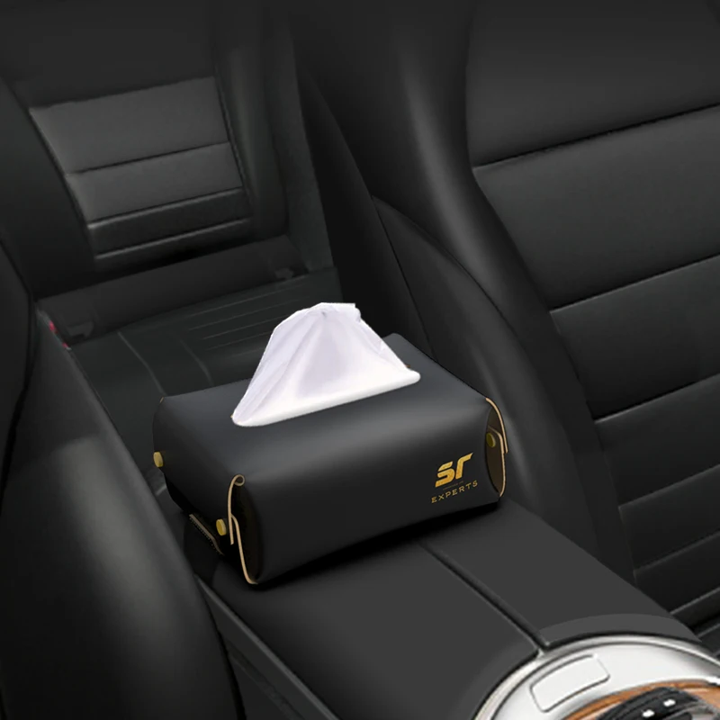 Luxury Car Tissue Boxes Creative Multifunction Paper Storage Leather Tissue Boxes Ornaments Organiser Box Home Products DG50TB