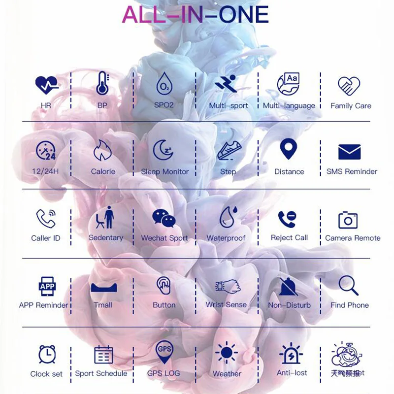 

2021 Smart Watch Women Fashion Sport SPO2 Heart Rate Monitor Fitness Tracker Bracelet Smartwatch for Xiaomi ios Android