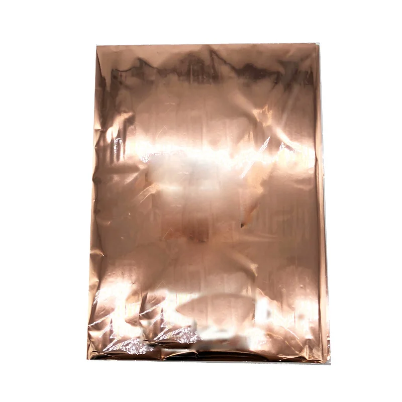 rose gold 50 шт А4 Золотая фольга бумага для ламинатора блестящая цветная упаковка Квиллинг крафт гофрированная ткань крафт бумага для скрапбукинга - Цвет: rose gold
