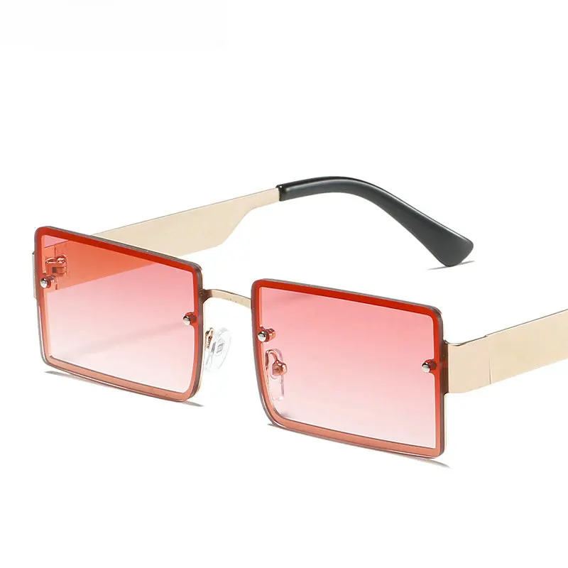 

New square Rectangle Sunglasses Women Men Shades Brand Designer Gradient UV400 Sun Glasses Retro Frameless Sunglasses