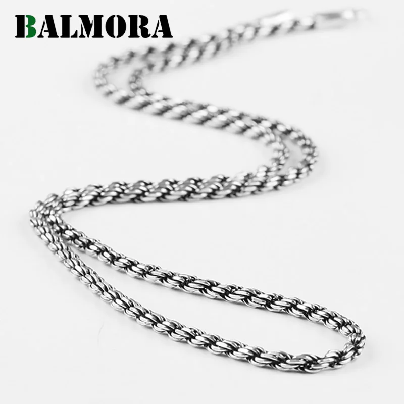 Цепочки BALMORA Мужские Винтажные из серебра 100% пробы 3 мм 18 32 дюйма|chain necklace|necklace for