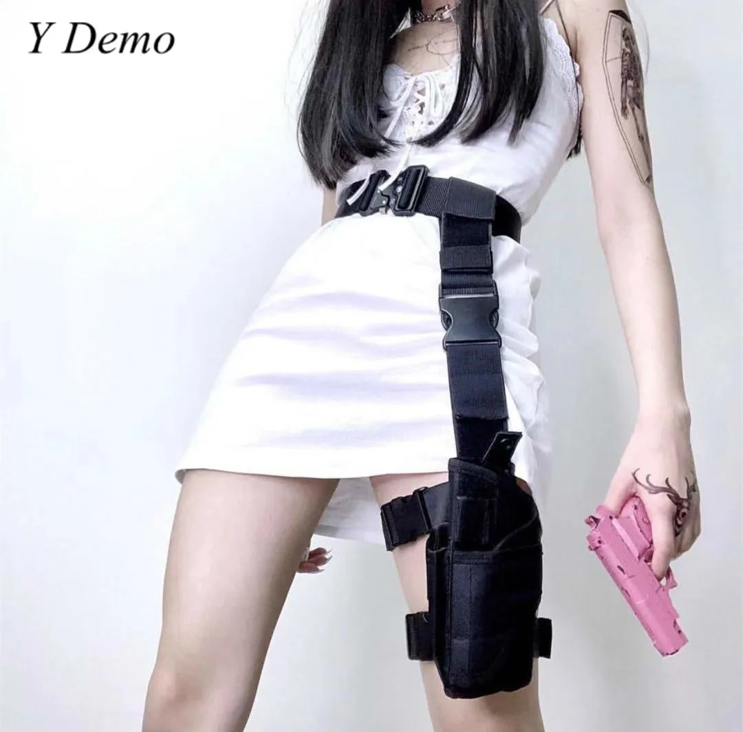 Крутая женская сумка и ремень Harajuku аксессуар с регулируемой талией|Мужские