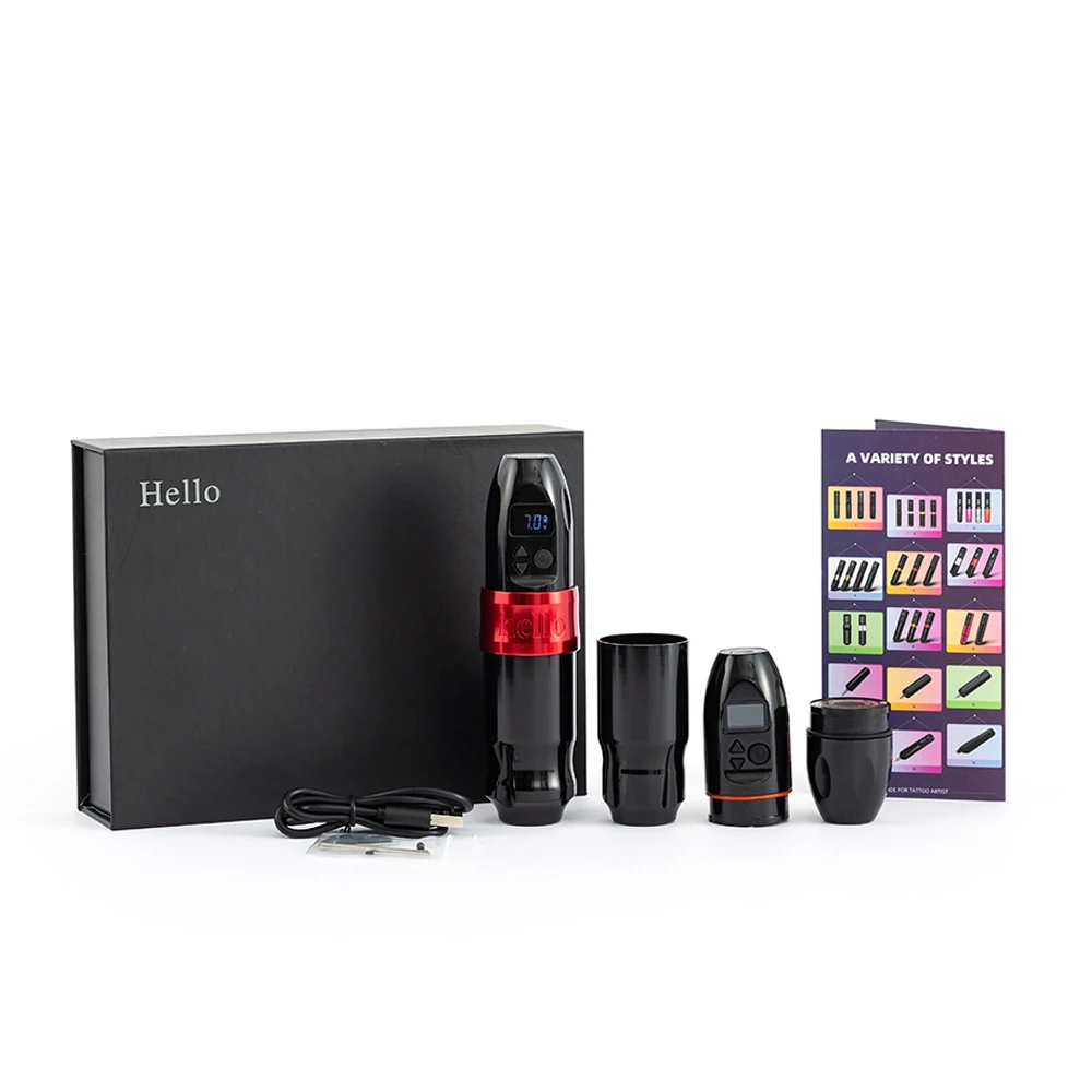 

Wireless charging pen lithium battery motor tattoo pen secant fogging machine with spare battery set
