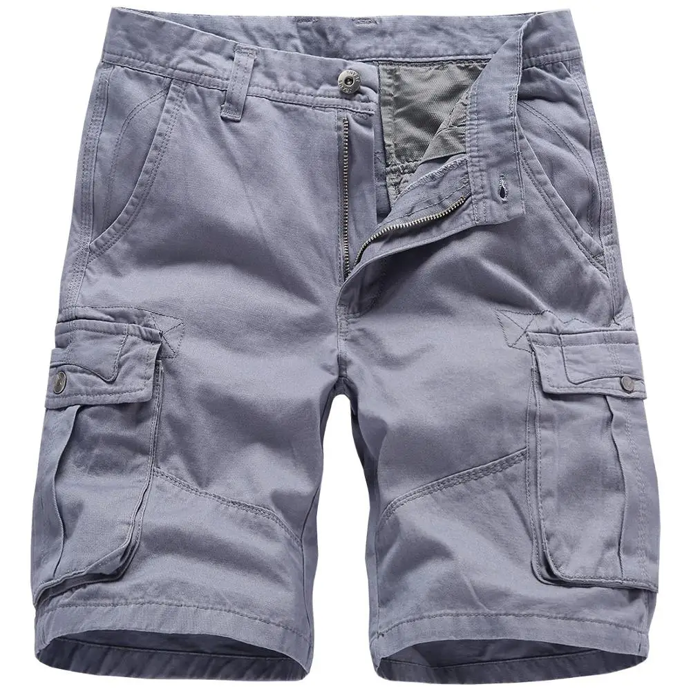 

Cargo Shorts Men Brand Summer Cotton Men Short Pants Tactical New Loose Straight Work Casual Mens Cargo Shorts with Big Pocket