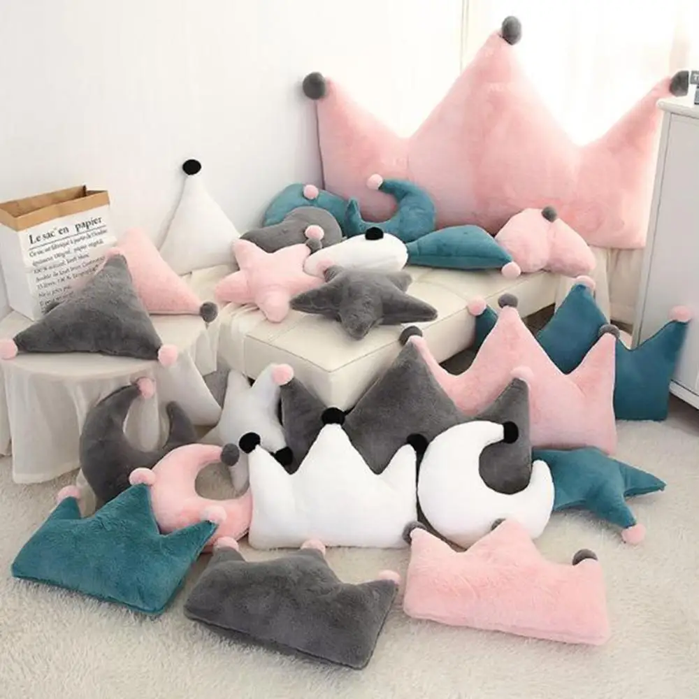 Подушка для дивана плюшевая с короной спины кровати гостиной девочек