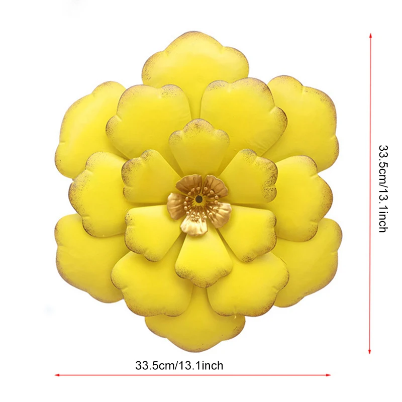 

Metal Flower Wall Decoration Handmade Crafts Art Hanging Ornaments for Living Room Bedroom Porch GHS99