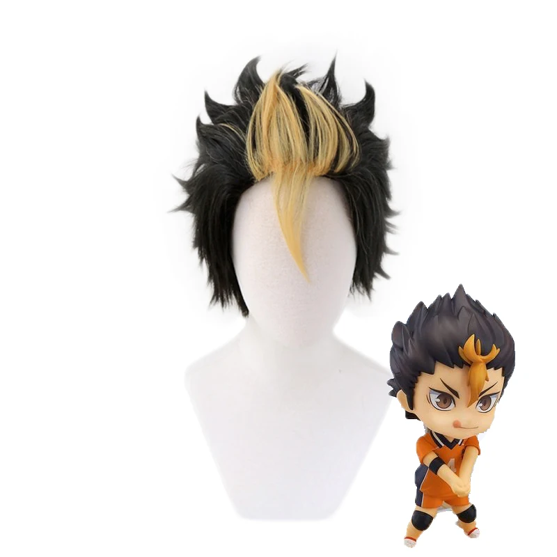 Парик для косплея Haikyuu Kageyama Taisho Hinata Shoyo с короткими желтыми волосами трикотажные