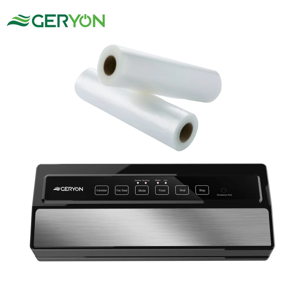 GERYON Household Electric Food Saver with Vacuum Sealer Rolls BPA Free Heavy Duty Great for Vac Storage Meal Prep or Sous Vide